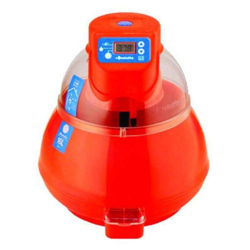 Vista de una incubadora para gallinas: Modelo 16 automática.